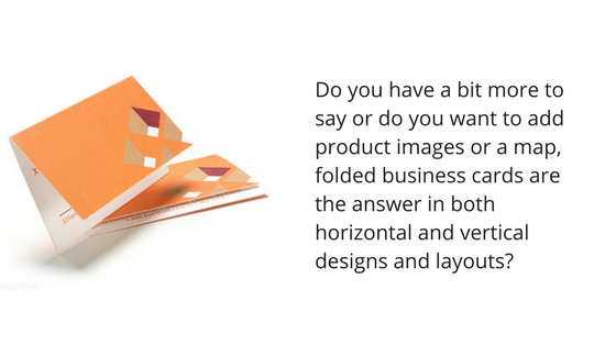 folded business cards horizontal and vertical designs and layouts